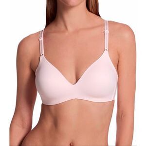 Warners No Side Effects Wire-Free T-Shirt Bra 36D Pale Pink